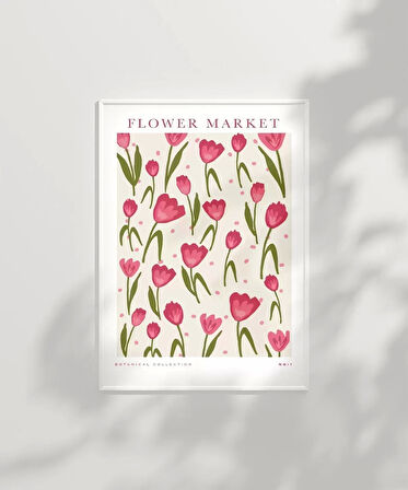 Çerçevesiz Poster Flower Market No 1