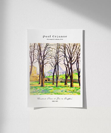 Çerçevesiz Poster Paul Cézanne Jas de Bouffan'daki Kestane Ağaçları