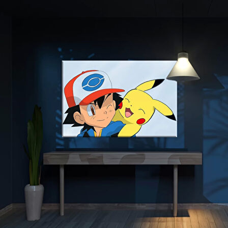 Ash ve Pikachu Kanvas Tablo