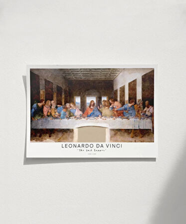 Çerçevesiz Poster Leonardo Da Vinci Son Akşam Yemeği