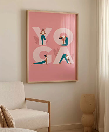 Çerçevesiz Poster Y harfinden Z’ye Yoga