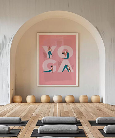 Çerçevesiz Poster Y harfinden Z’ye Yoga