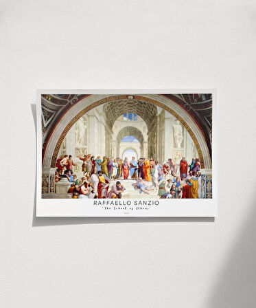 Çerçevesiz Poster Raffaello Sanzio Atina Okulu