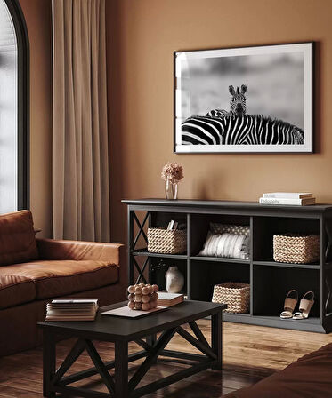 Çerçevesiz Poster Siyah Beyaz Denge