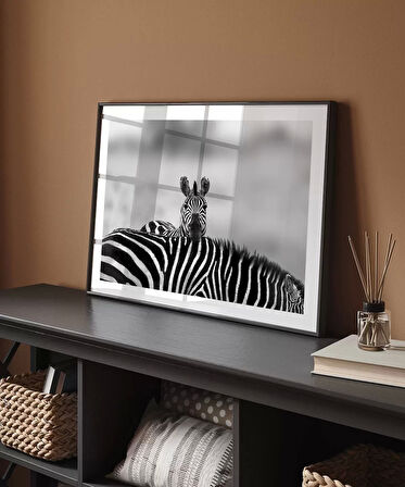 Çerçevesiz Poster Siyah Beyaz Denge