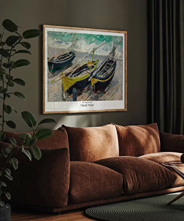 Çerçevesiz Poster Claude Monet Üç Balıkçı Teknesi