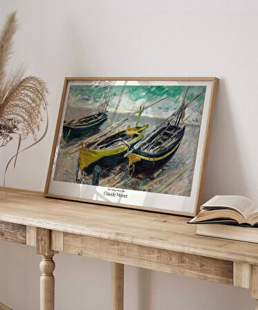 Çerçevesiz Poster Claude Monet Üç Balıkçı Teknesi