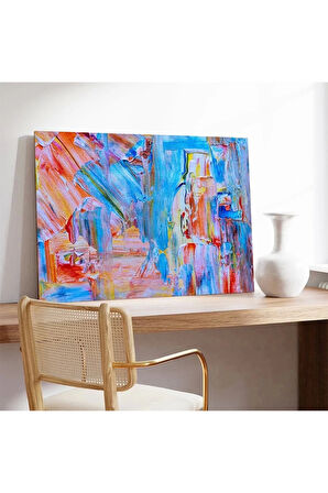 Soyut Şehir Karmaşası Kanvas Tablo