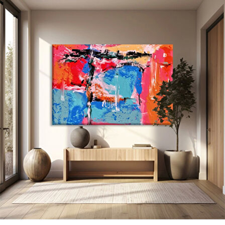 Renklerin Çarpışması Kanvas Tablo