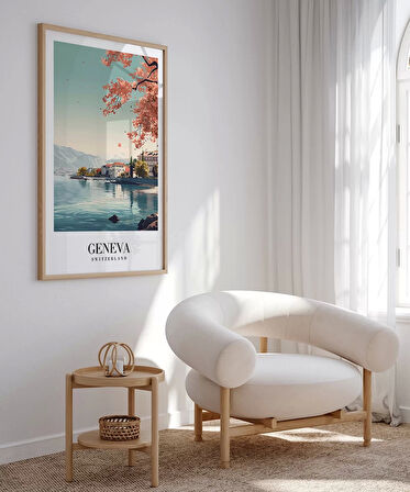 Çerçevesiz Poster Alplerin ve Gölün Zarafeti
