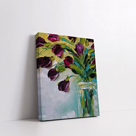 Saksıda Menekşeler Kanvas Tablo