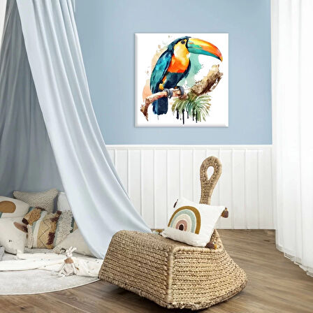 Tropikal Kuş Kanvas Tablo