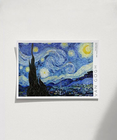 Çerçevesiz Poster Vincent Van Gogh Yıldızlı Geceler