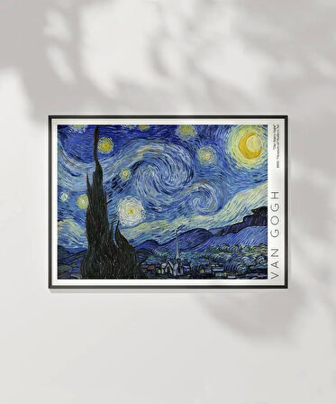 Çerçevesiz Poster Vincent Van Gogh Yıldızlı Geceler