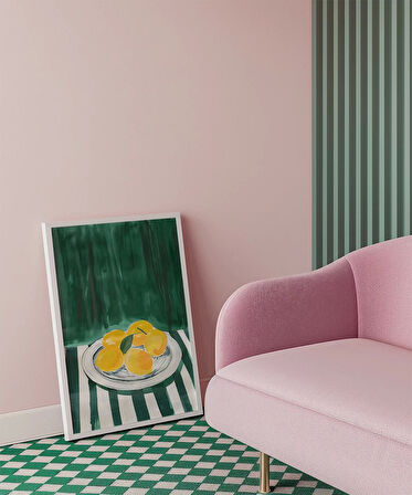 Çerçevesiz Poster Yeşil Bahçeden Bir Kesit