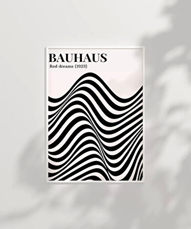 Çerçevesiz Poster Retro Bauhaus Tasarımı Grafik