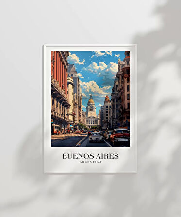 Çerçevesiz Poster Tarihi Buenos Aires Manzarası