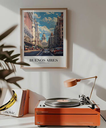 Çerçevesiz Poster Tarihi Buenos Aires Manzarası