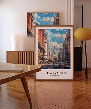 Çerçevesiz Poster Tarihi Buenos Aires Manzarası