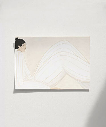 Çerçevesiz Poster Huzurlu Oturuş Sanat Baskısı