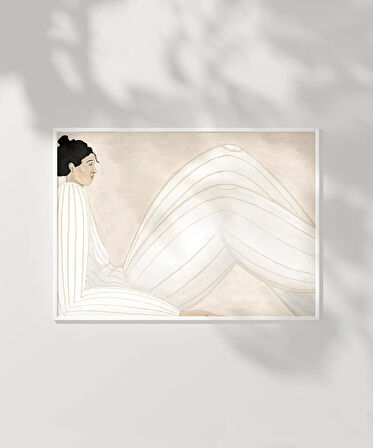 Çerçevesiz Poster Huzurlu Oturuş Sanat Baskısı