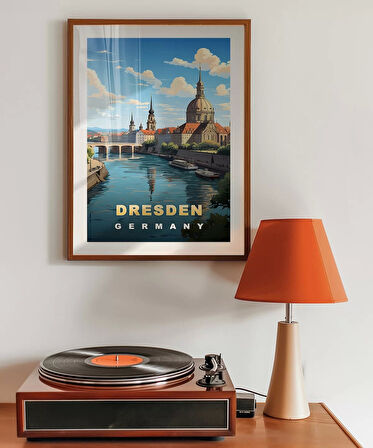 Çerçevesiz Poster Dresden Almanya Ufuk Çizgisi