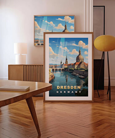 Çerçevesiz Poster Dresden Almanya Ufuk Çizgisi