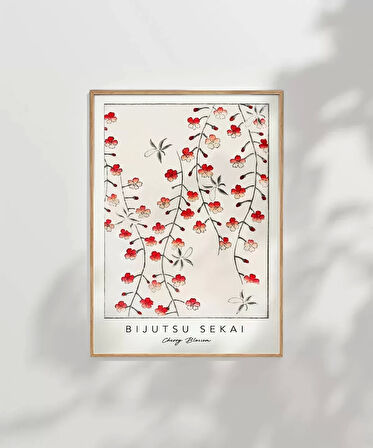Çerçevesiz Poster Bijutsu Sekai Kiraz Çiçeği