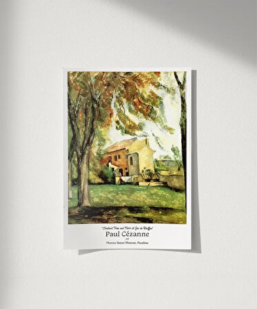 Çerçevesiz Poster Paul Cézanne Jas de Bouffan'da Kestane Ağaçları ve Çiftlik 2