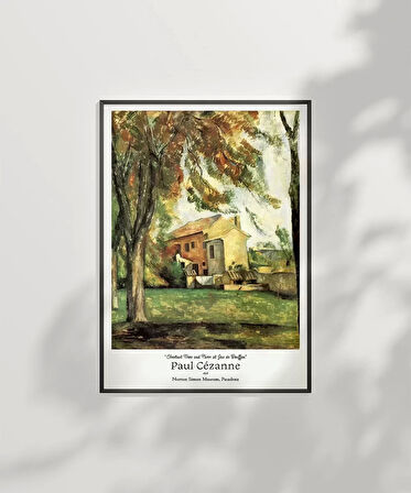 Çerçevesiz Poster Paul Cézanne Jas de Bouffan'da Kestane Ağaçları ve Çiftlik 2