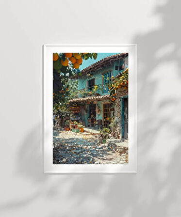 Çerçevesiz Poster Taş Sokakların Huzuru