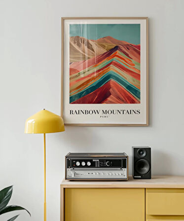 Çerçevesiz Poster Rainbow Mountains Peru