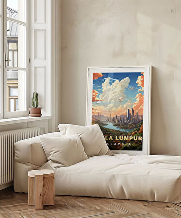 Çerçevesiz Poster Kuala Lumpur Şehir Silüeti