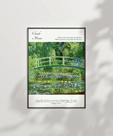 Çerçevesiz Poster Claude Monet Zambaklar ve Japon Köprüsü