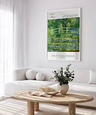 Çerçevesiz Poster Claude Monet Zambaklar ve Japon Köprüsü