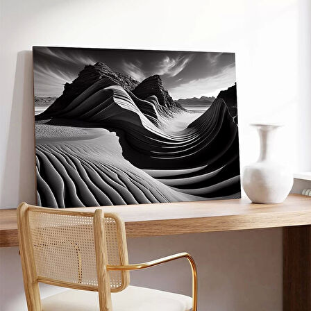 Kumul ve Dalgalar Kanvas Tablo