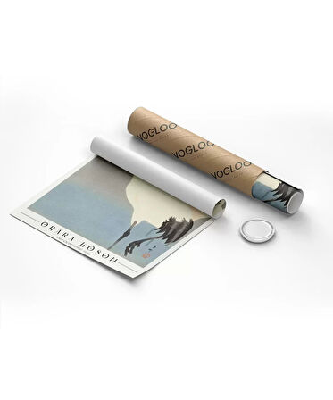 Çerçevesiz Poster Ohara Koson İki Turna