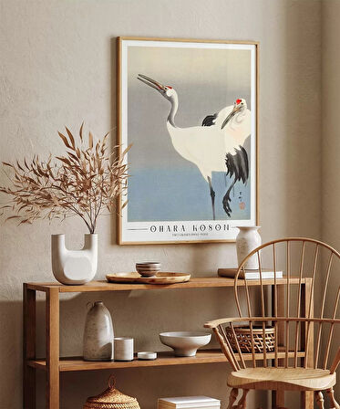 Çerçevesiz Poster Ohara Koson İki Turna