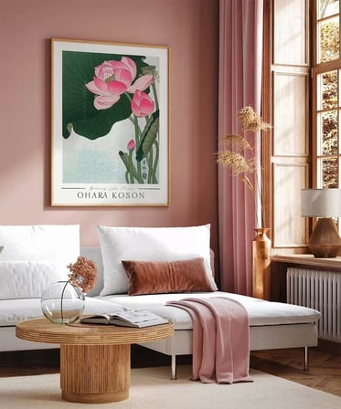 Çerçevesiz Poster Ohara Koson Çiçek Açan Lotus