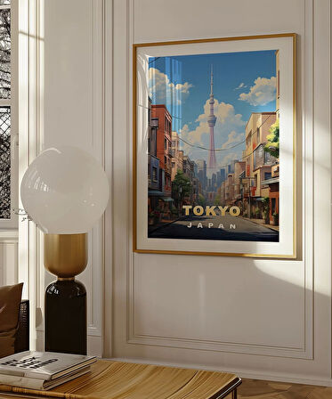 Çerçevesiz Poster Tokyo Sokak Manzarası