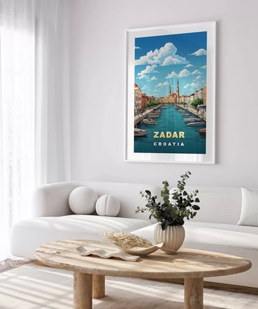 Çerçevesiz Poster Zadar Hırvatistan Kıyı Manzarası