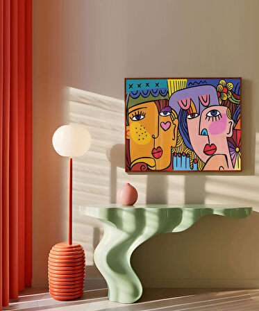 Çerçevesiz Poster Renklerin Diyaloğu