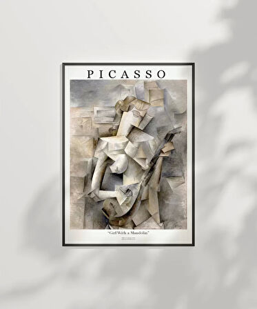 Çerçevesiz Poster Pablo Picasso Mandolinli Kız