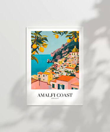 Çerçevesiz Poster Amalfi Sahili Sanatsal Duvar