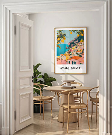 Çerçevesiz Poster Amalfi Sahili Sanatsal Duvar