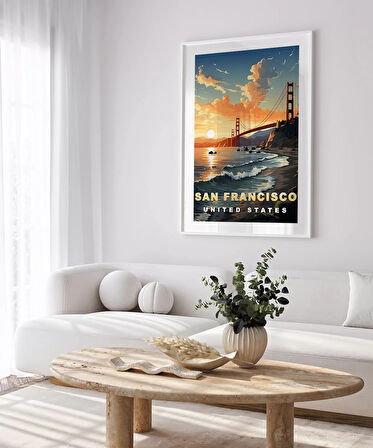 Çerçevesiz Poster San Francisco Gün Batımı