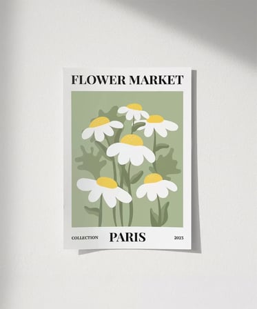 Çerçevesiz Poster Paris'in Neşeli Papatyaları