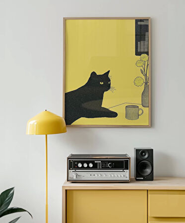 Çerçevesiz Poster Kitaplıkta Sakinlik