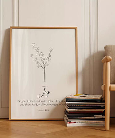 Çerçevesiz Poster Joy Temalı İnanç ve Motivasyon