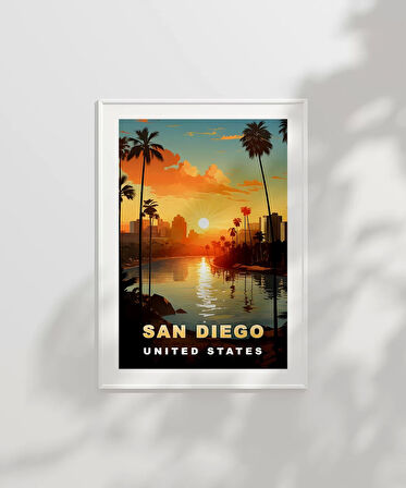 Çerçevesiz Poster San Diego Gün Batımı